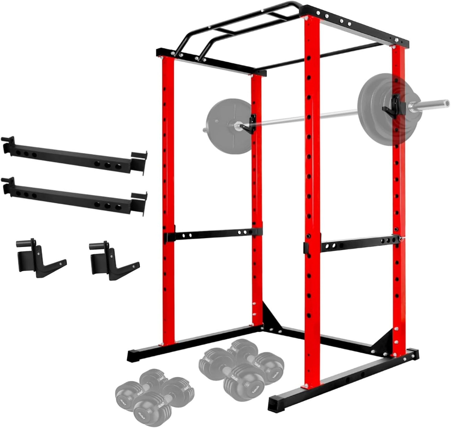 DEFNES Power Cage Squat Rack - 1200 LBS Capacity!