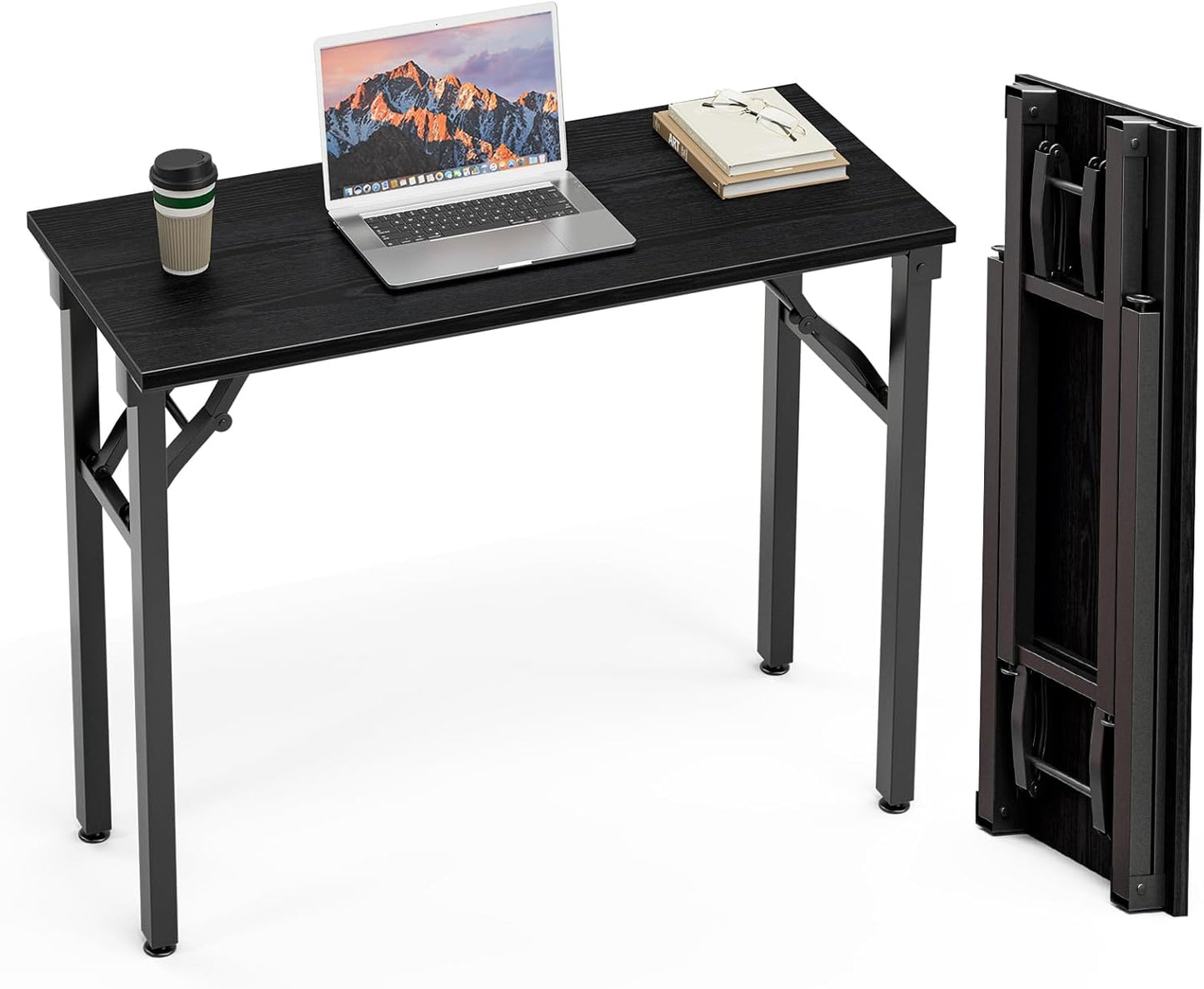 TEMI Small Computer Desk Folding Table for Compact Spaces