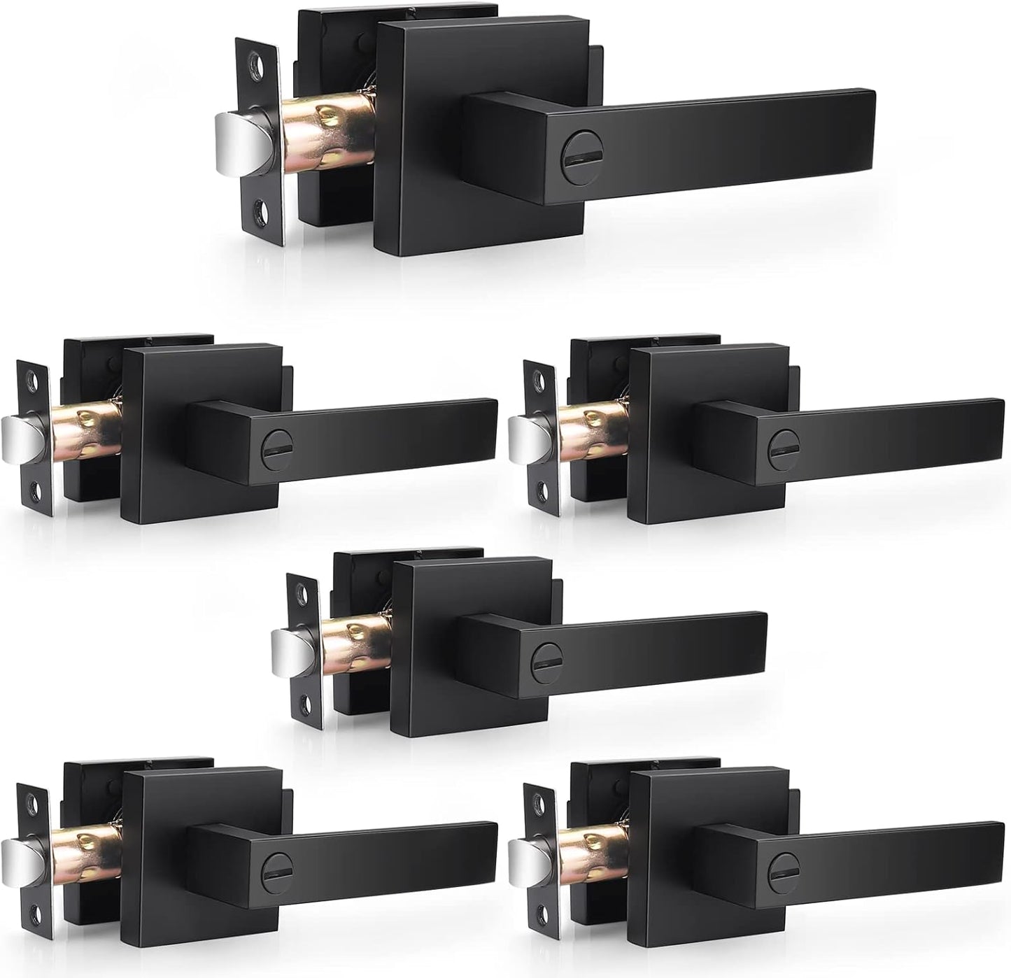 Probrico Matte Black Door Handles for Privacy & Style