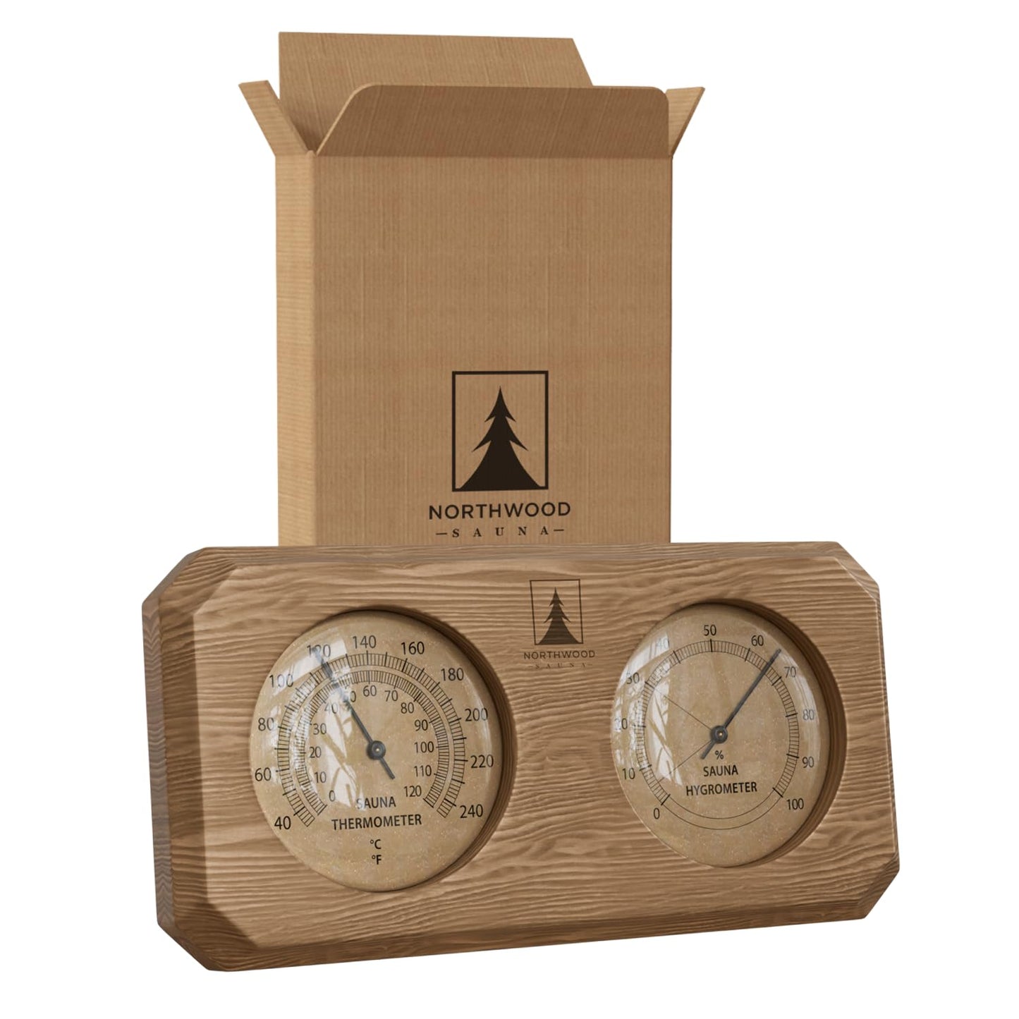 Sauna Thermometer and Hygrometer 2 in 1 - Luxurious Design