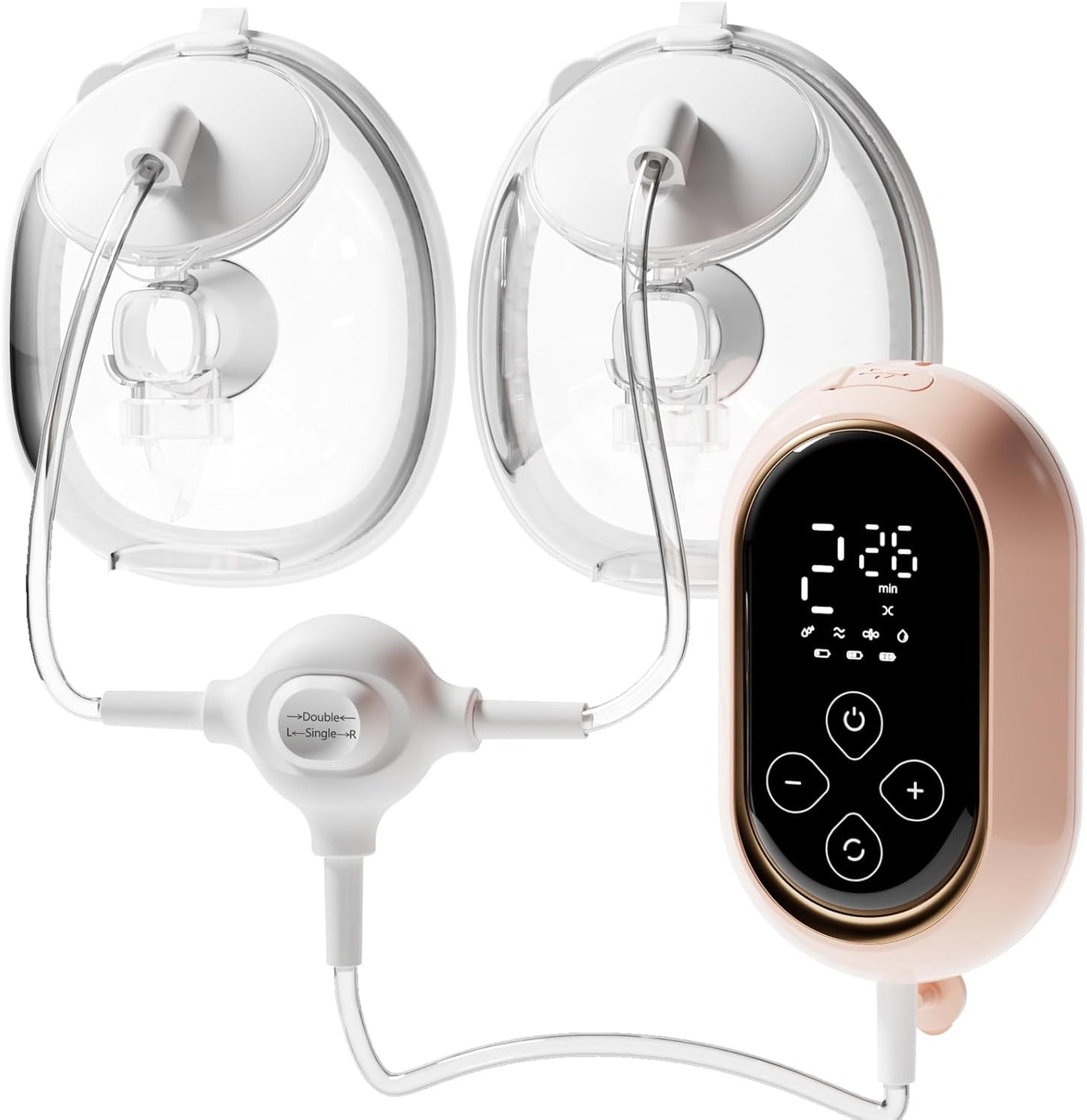 Portable Hands Free Breast Pump with Strong Suction for Moms