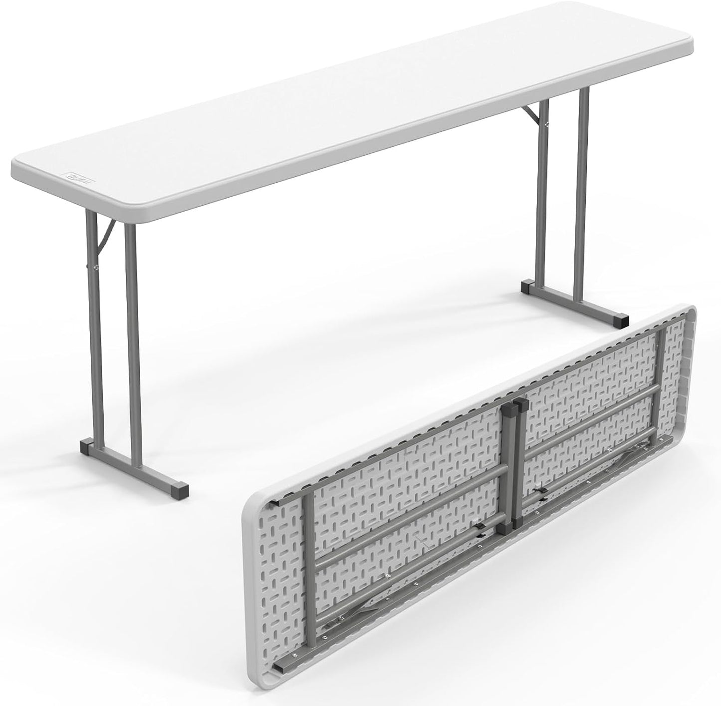 VINGLI 6 FT Narrow Folding Table for Parties and Home Use