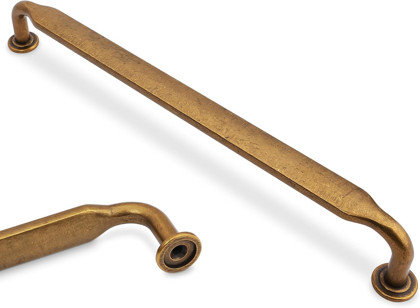 Antique Brass Cabinet Pulls 7.5 Inch Vintage Drawer Hardware
