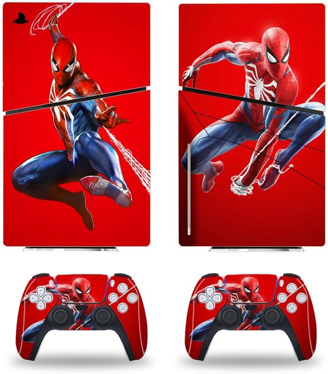 PS5 Slim Skin Decal Super Hero Sticker - Red Spider