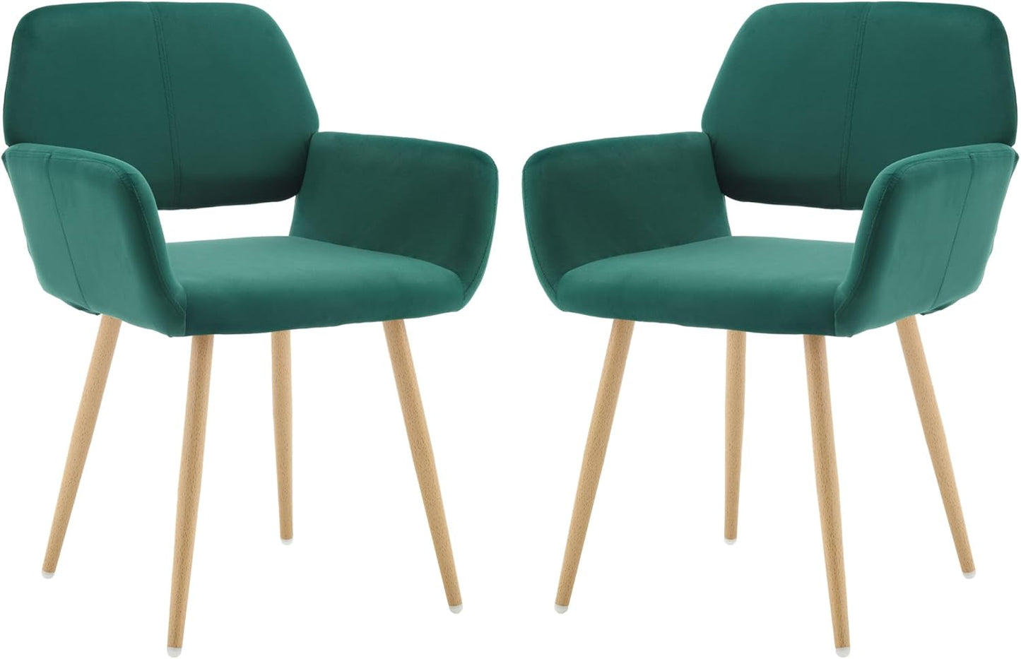 KCC Small Modern Dining Room Arm Chairs Set of 2 for Comfort