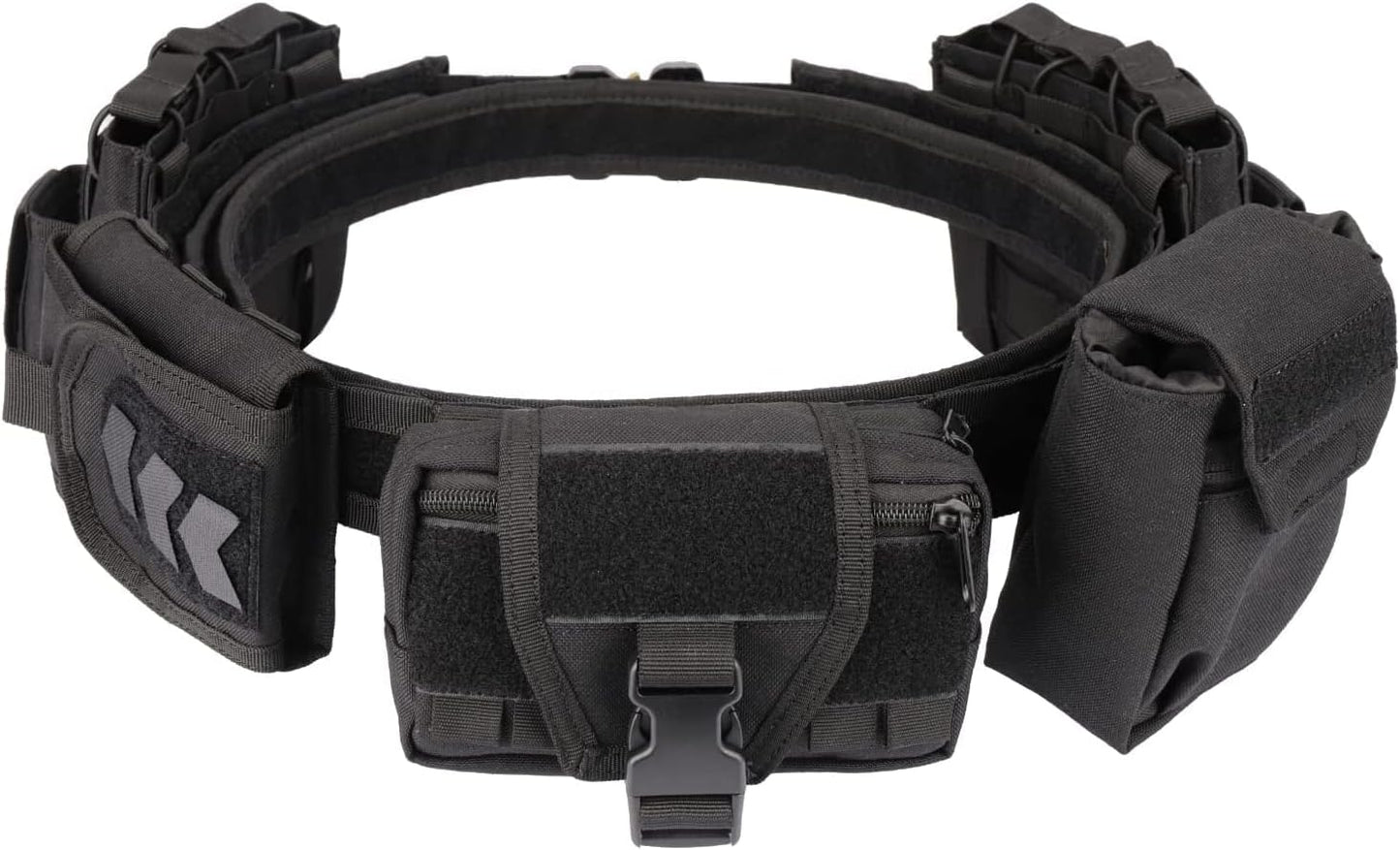 BOMTURN Battle Belt Tactical Belt with 7 Accessories for Duty