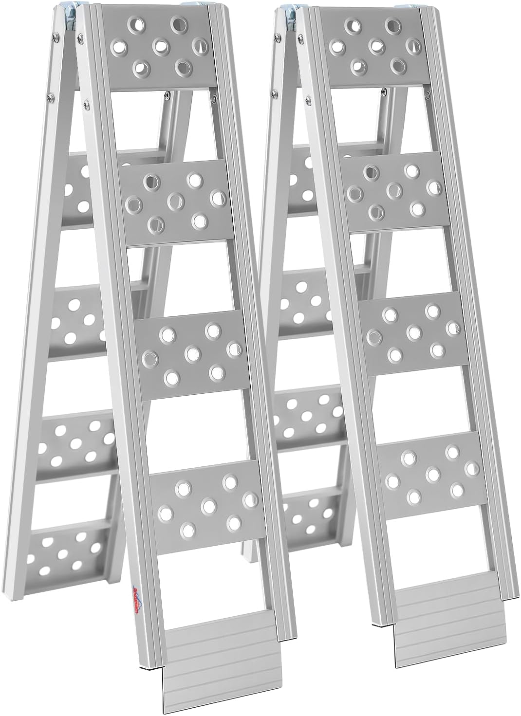 Ruedamann 2PCS 6FT Folding Aluminum Motorcycle Ramp for Trucks