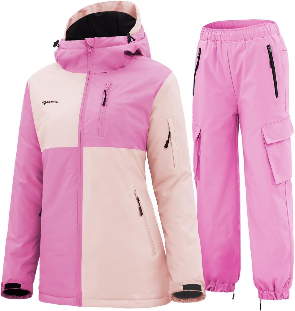 GEMYSE Women's Ski Snow Jackets and Pants Set for Winter Sports