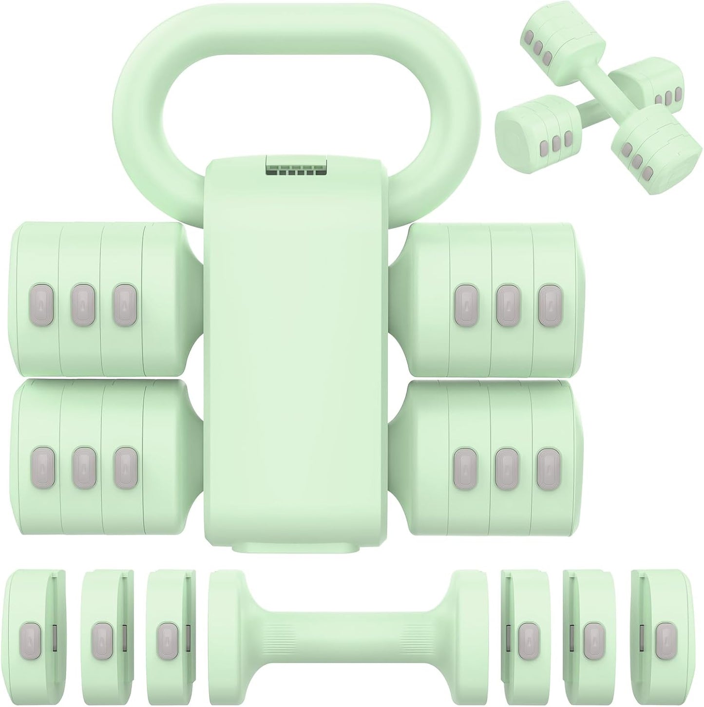 2-in-1 Adjustable Dumbbells Set for Versatile Home Workouts