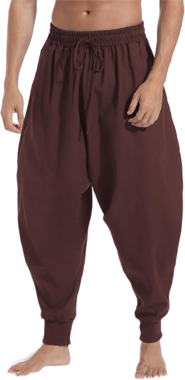 Comfortable Men's Drawstring Aladdin Harem Pants for All Seasons