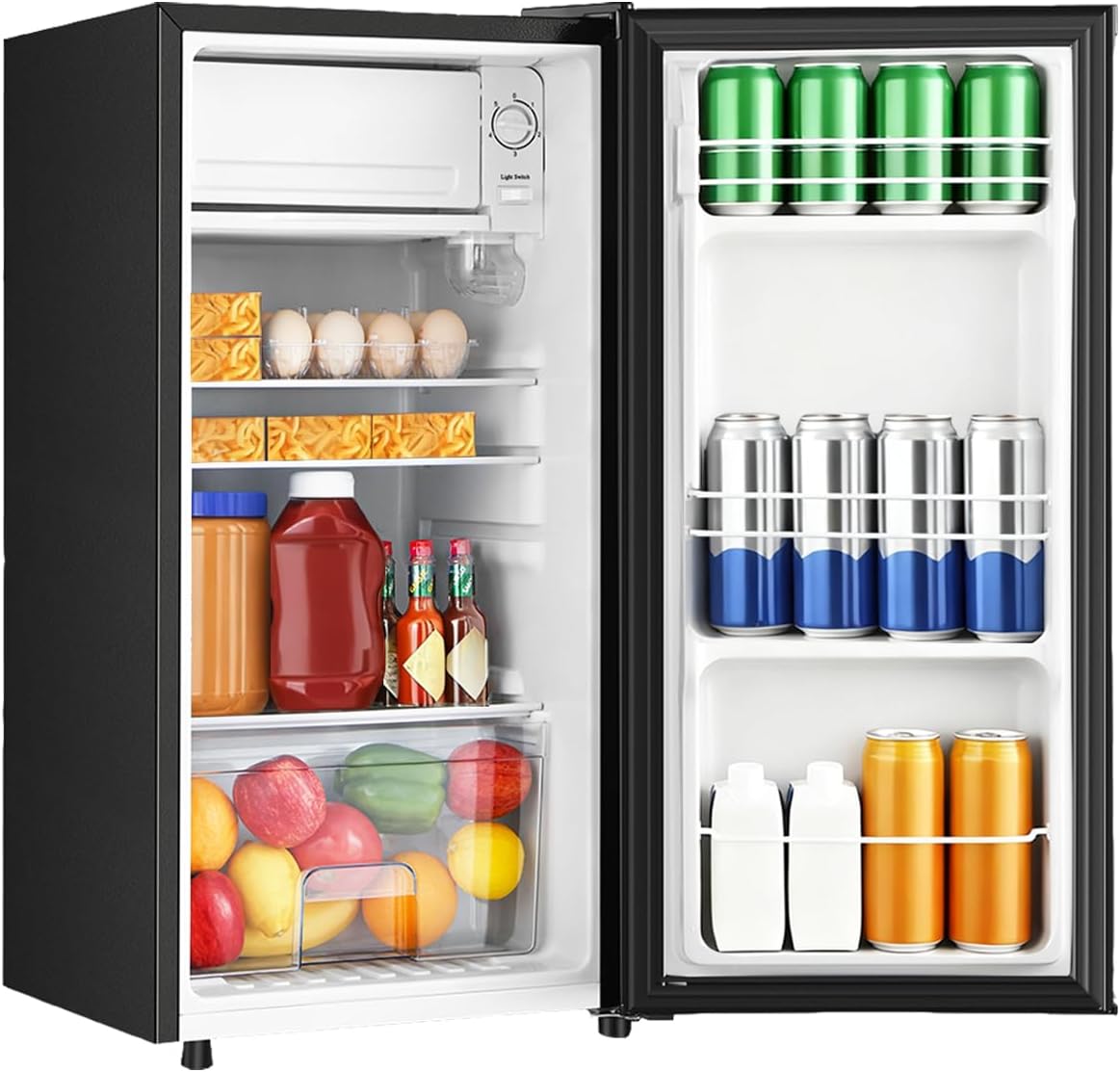 3.1 Cu.Ft Mini Fridge with Freezer for Compact Spaces