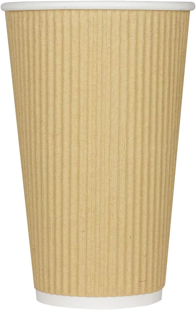 Karat 16oz Ripple Insulated Coffee Hot Cups for Beverages