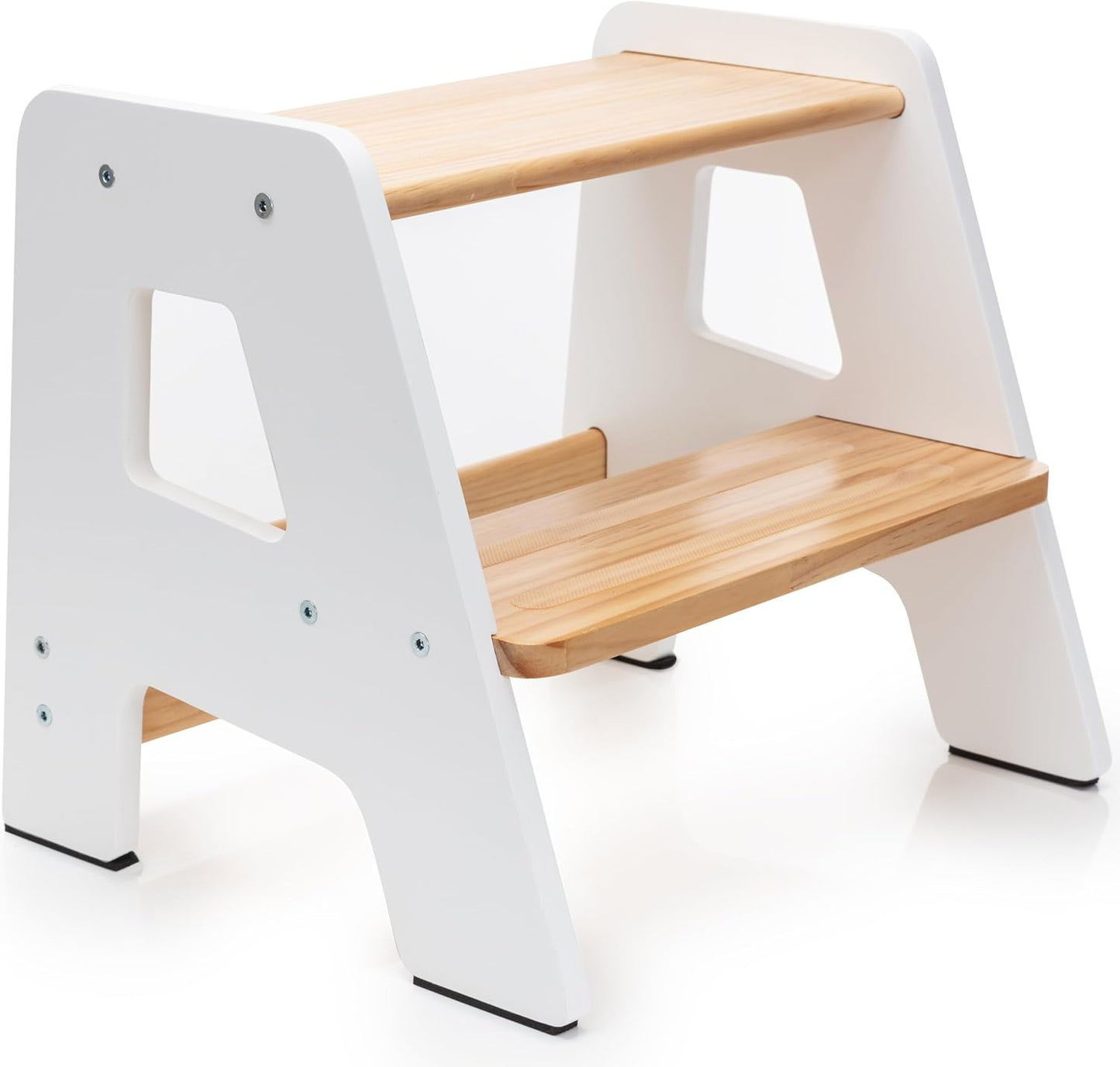 OCODILE 2-Step Wooden Step Stool for Toddlers and Kids