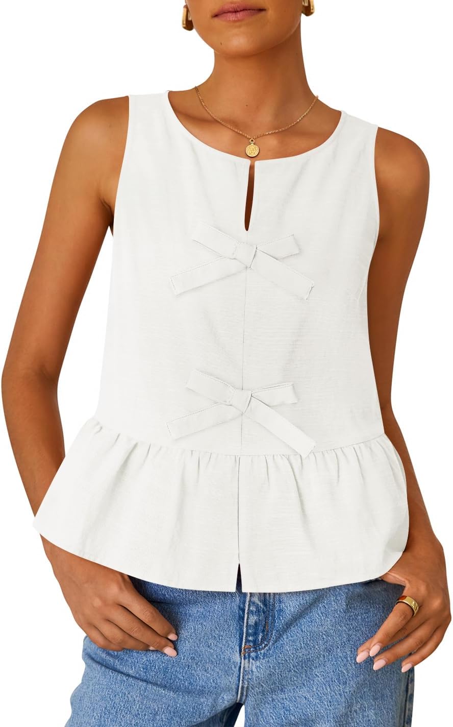 ZESICA Women's Summer Sleeveless Tank Tops for Effortless Style