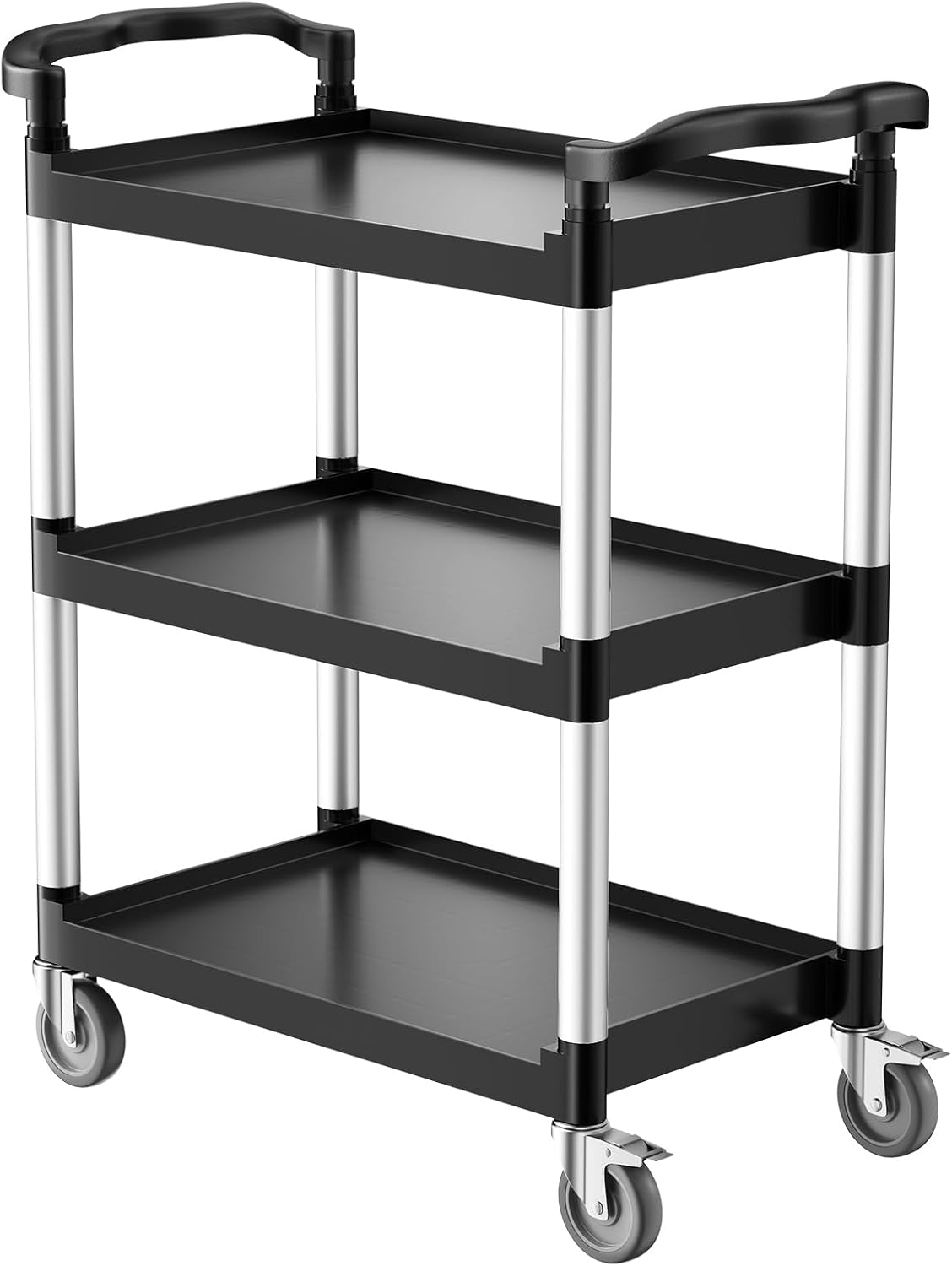 VEVOR Utility Cart with 300 lbs Load Capacity and 3-Tier Design