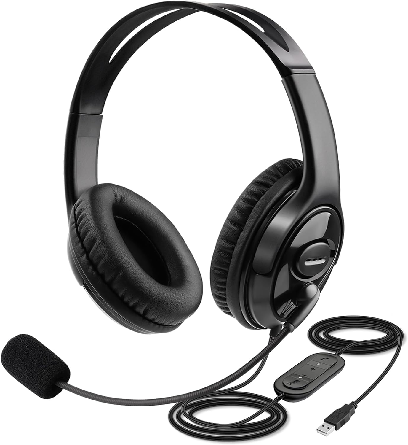 MKJ USB Headset with Microphone for Clear Calls and Comfort