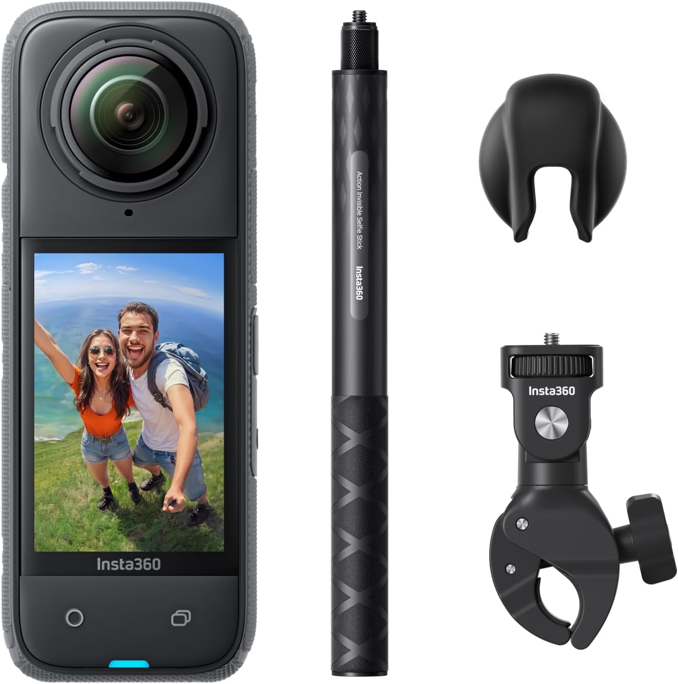 Insta360 X4 Motorcycle Bundle: 8K 360 Action Cam, Waterproof, AI Editing