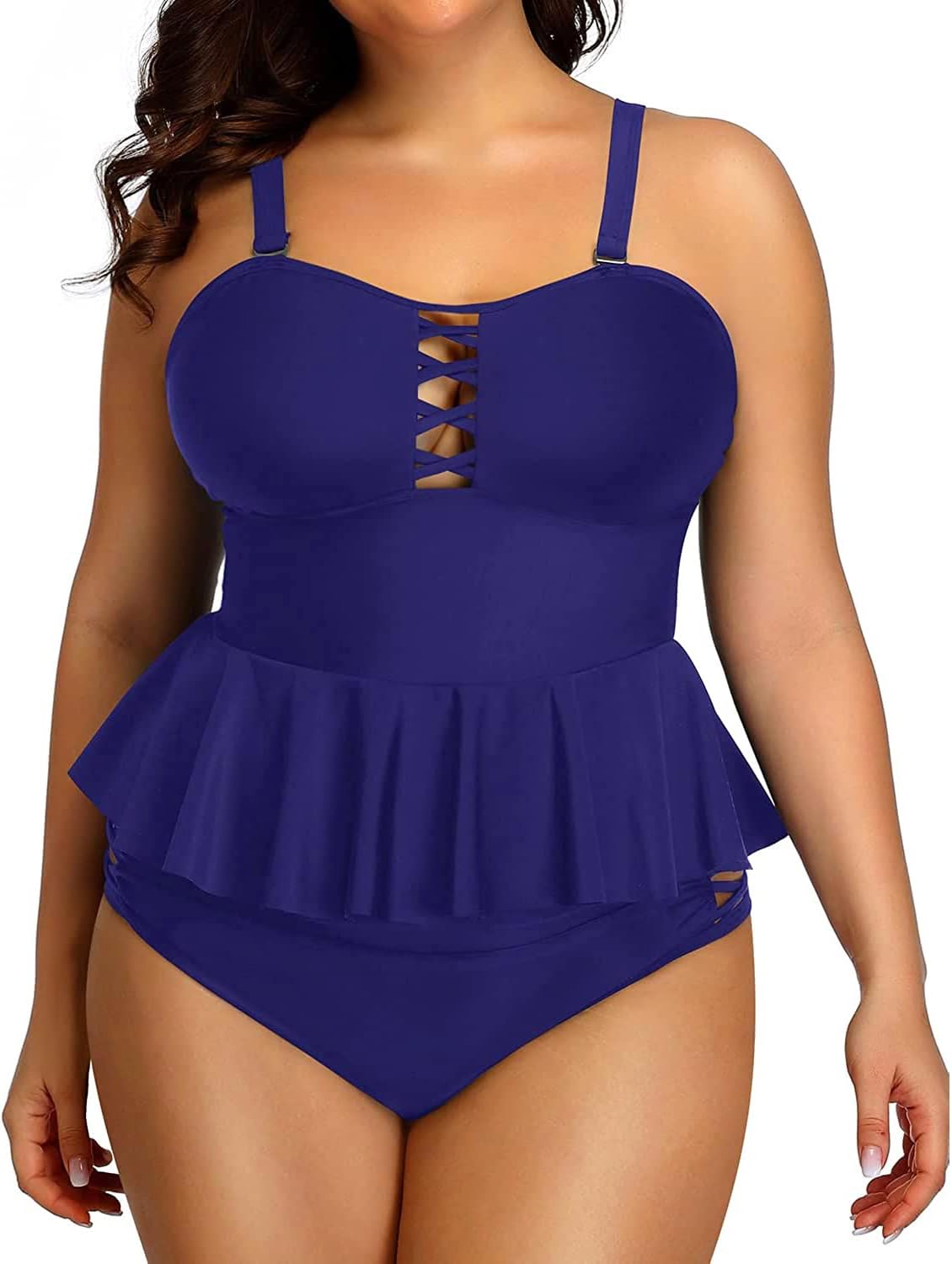 Yonique Plus Size Swimsuits for Women with Tummy Control