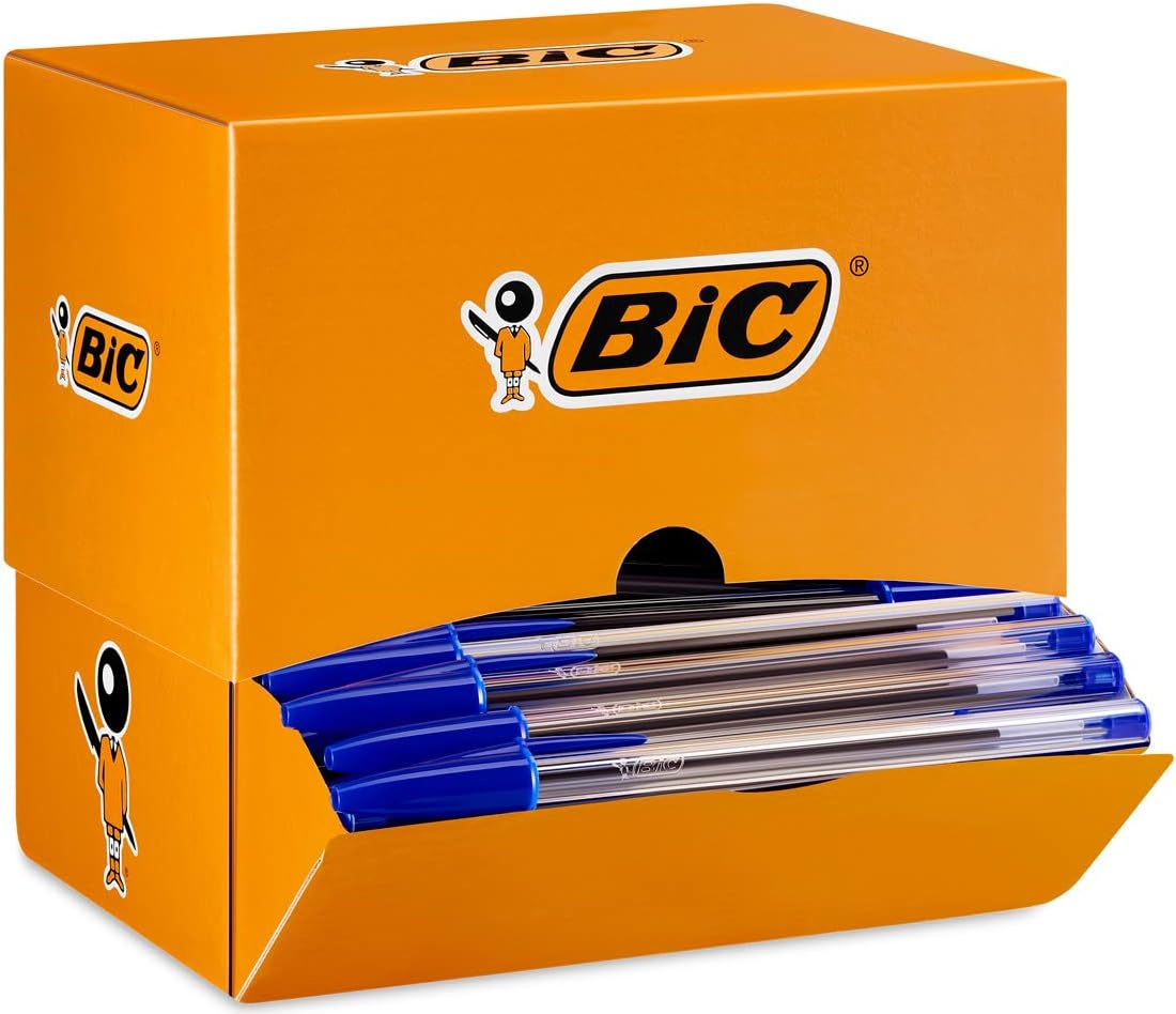 BIC Cristal Original Ball Pens Medium Point 1.0 mm Blue Box