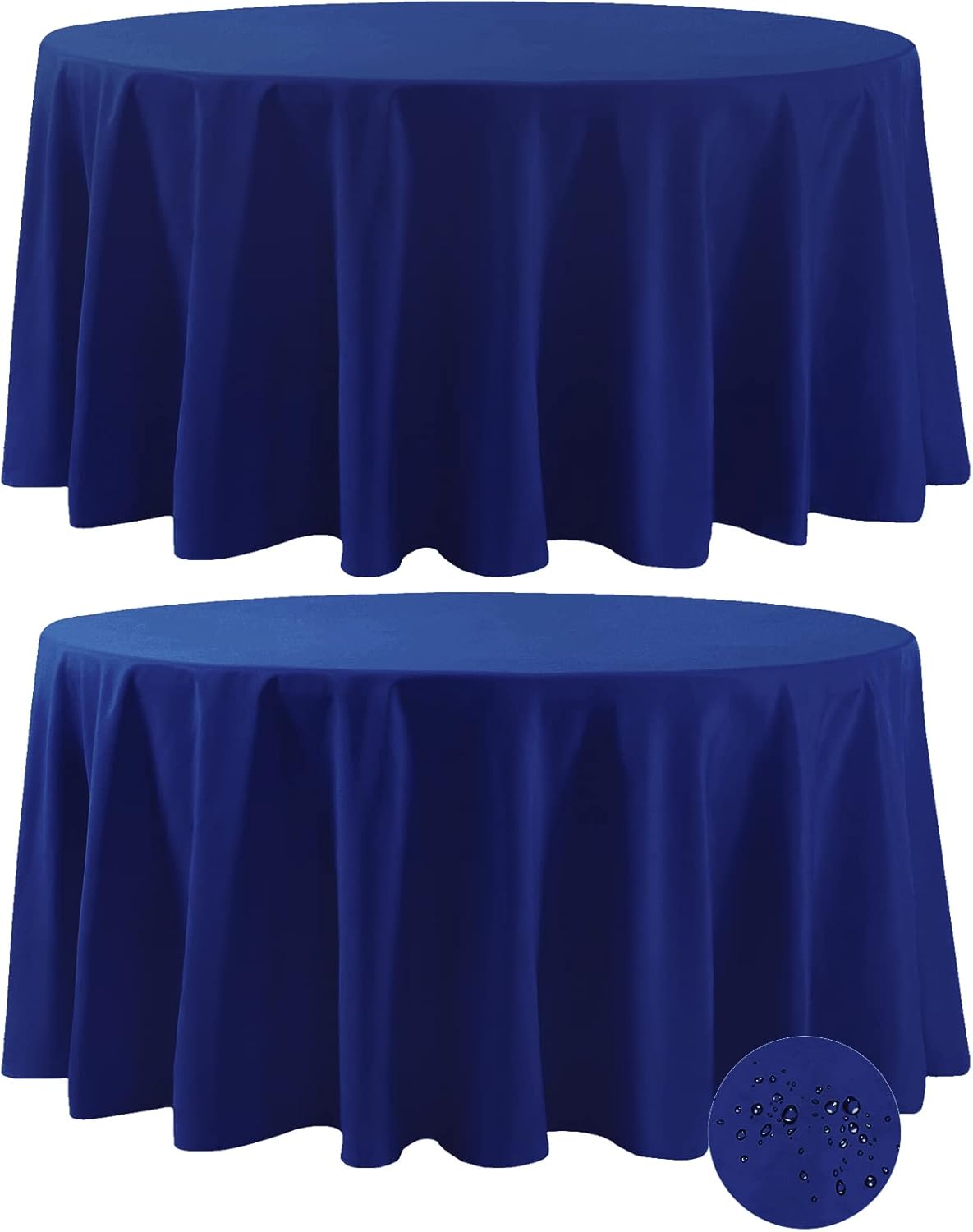 Waterproof Round Tablecloth 120 Inch for Dining and Parties