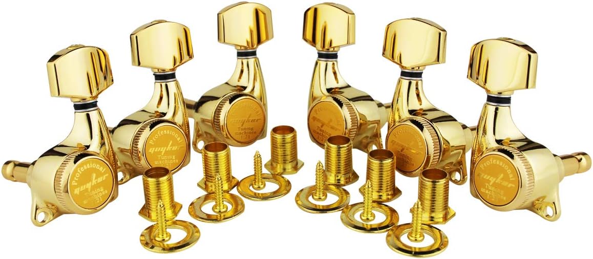 Guyker 6Pcs Guitar Locking Tuners for Electric and Acoustic Guitars