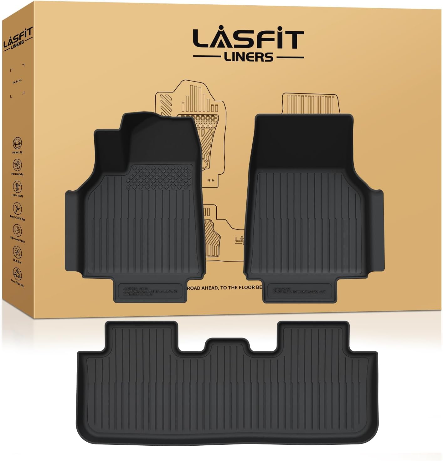 Custom Fit LASFIT Premium Extra Thick Floor Mats for Tesla Model Y