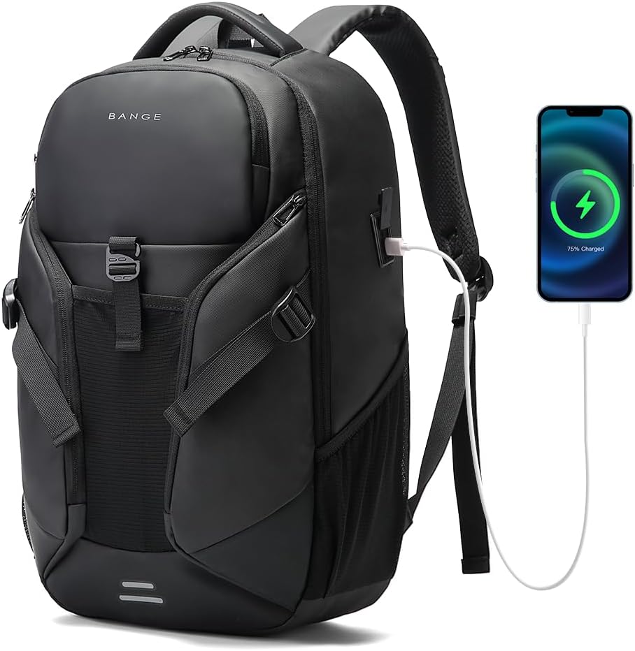 Travel Laptop Smart Backpack for Men Women - Waterproof USB Charge