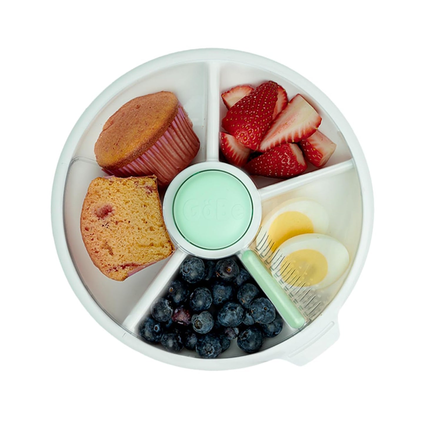 GoBe Kids Snack Spinner with 4 Compartments - Mint Green