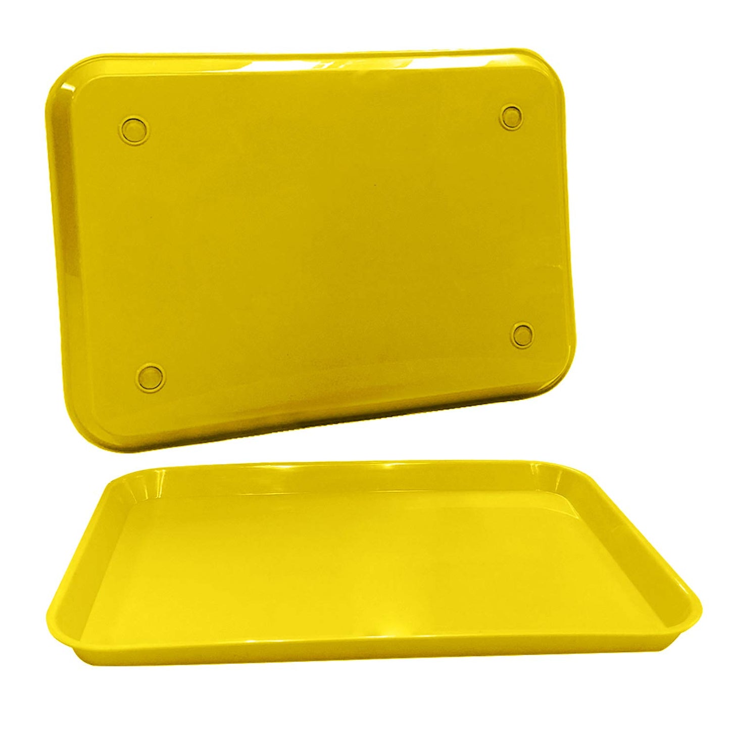 12 Yellow Dental Autoclavable Plastic Instrument Trays for Clinics