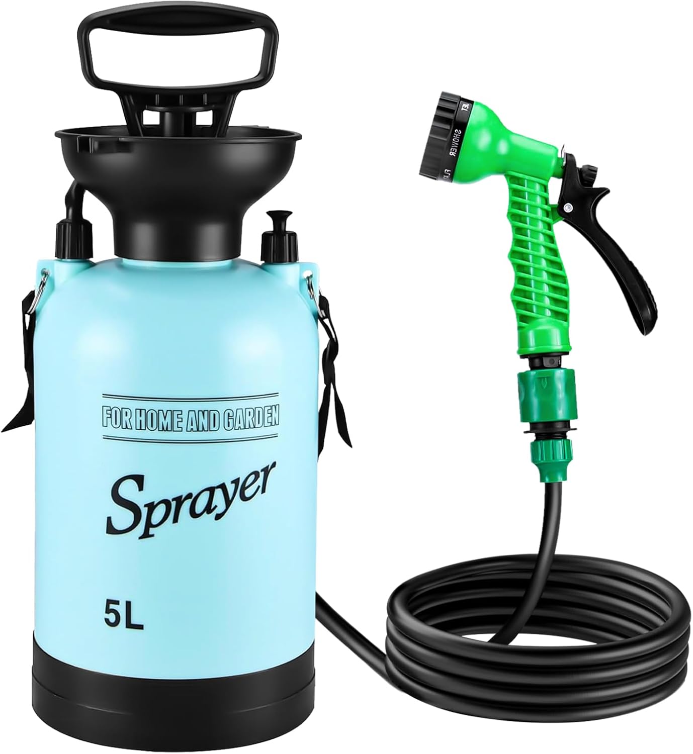 Vevitts Portable 5L Camping Shower - 7 Spray Modes