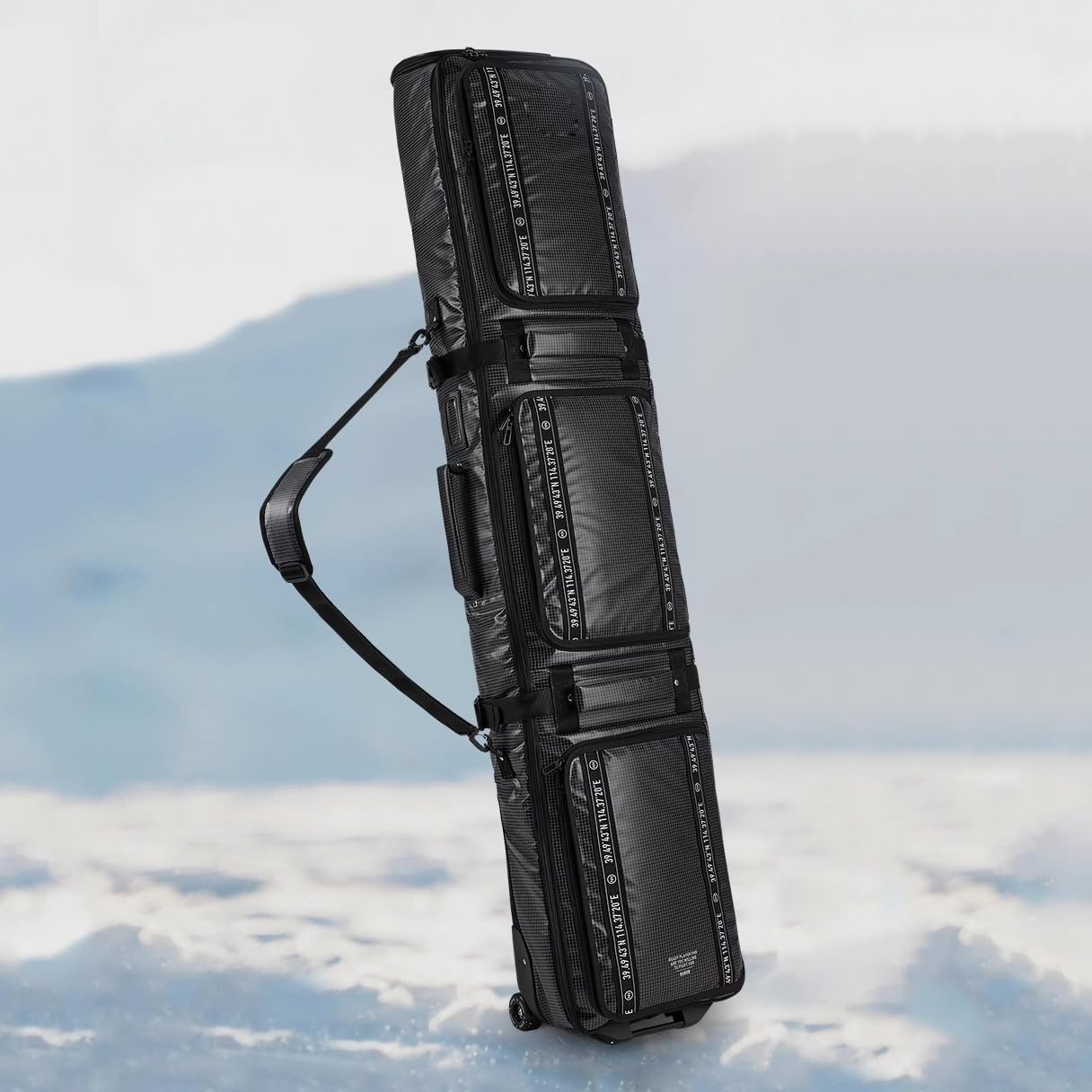 Travel with Ease: Adjustable Ski Bag with Wheels
