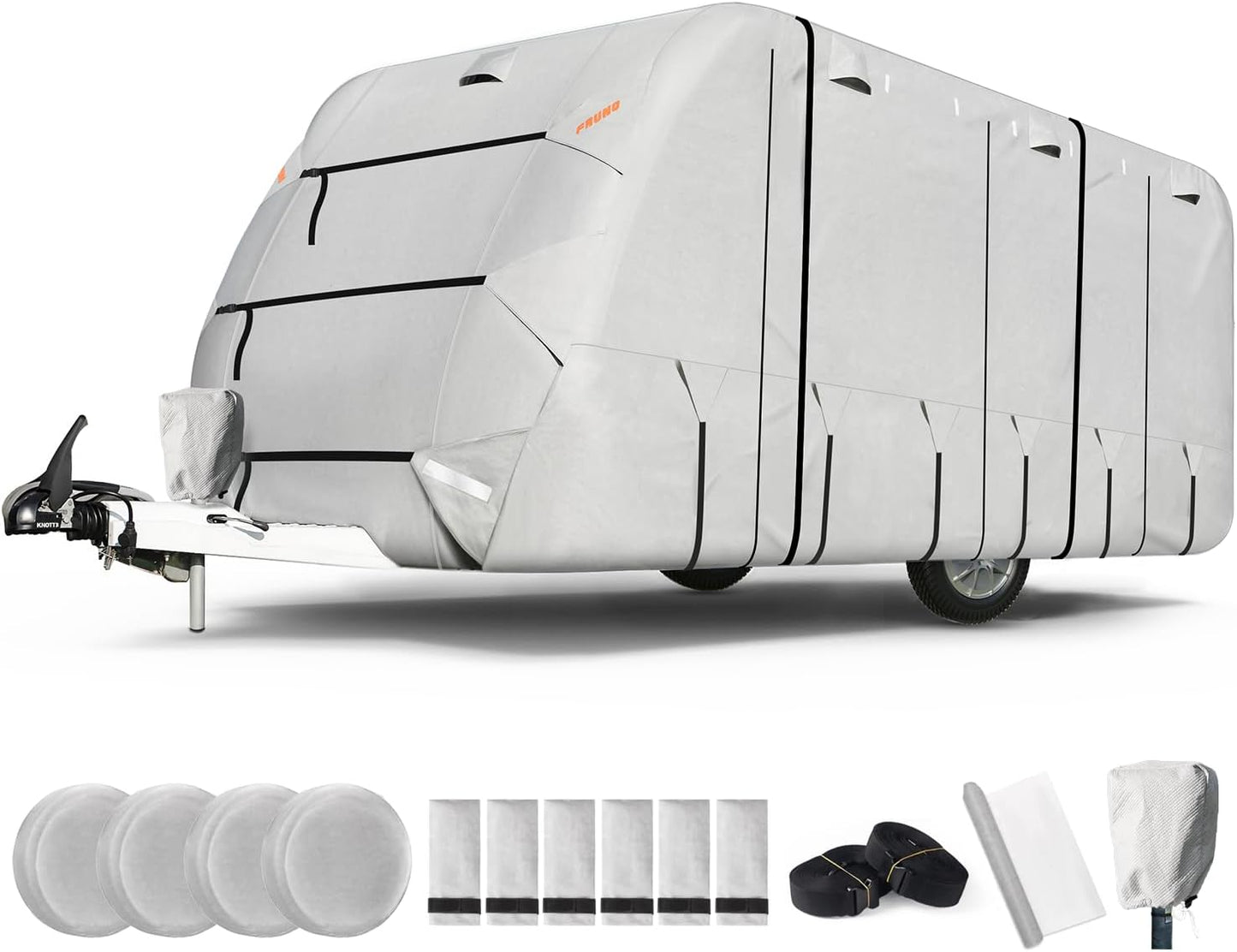 Travel Trailer RV Cover 27ft 8in-30ft for Winter Snow Protection