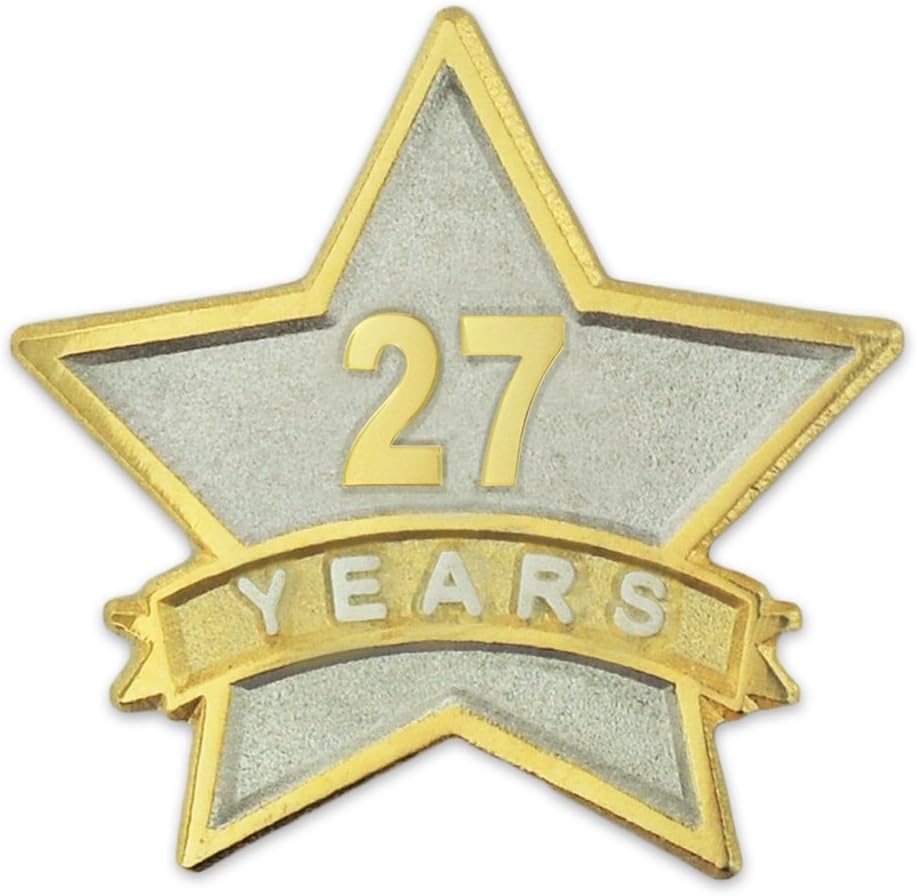 PinMart Year Service Award STAR Lapel Pin for Employee Recognition