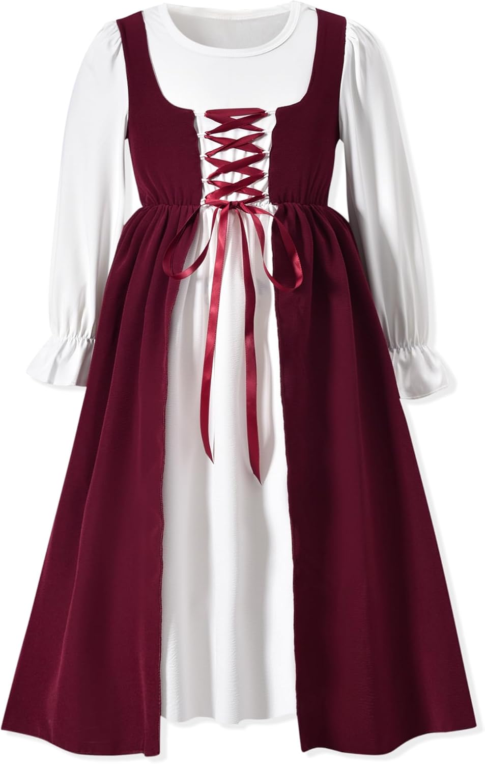 Girls Medieval Princess Dress for Ages 4-12 - Perfect Holiday Outfit