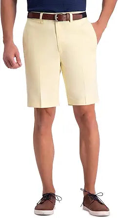 Haggar Men's Cool 18 Pro 4-Way Stretch Expandable Waist Shorts