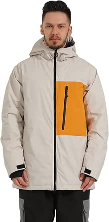 GSOU SNOW Men Ski Jacket - Warm Waterproof Snow Coat for Winter