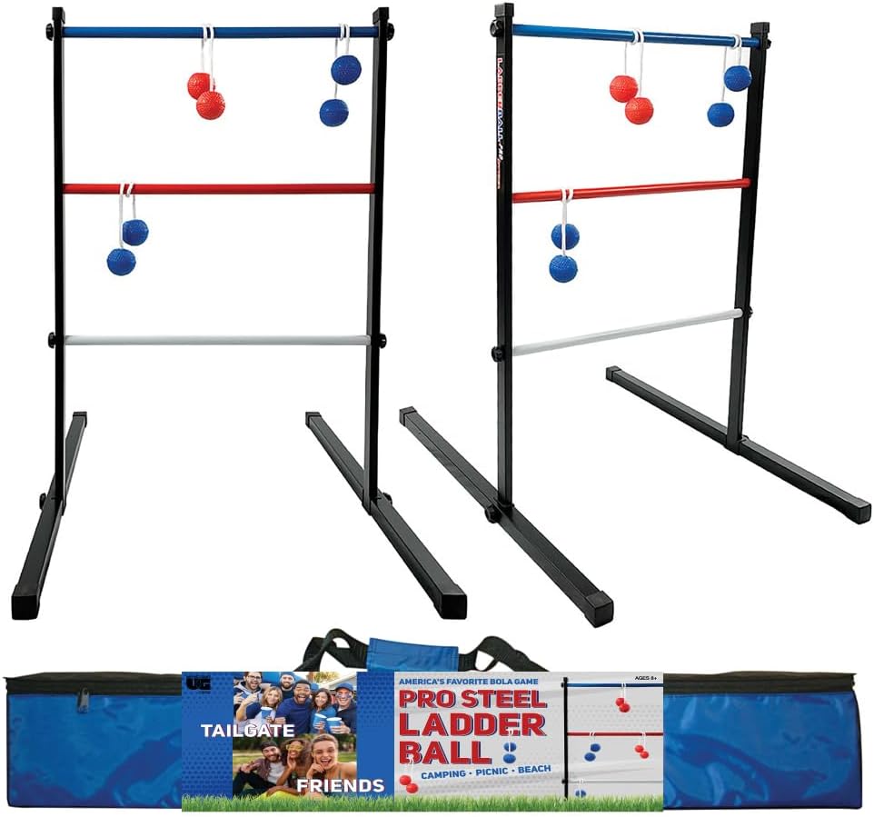 Ladderball Pro Steel Set for Fun Outdoor Family Games