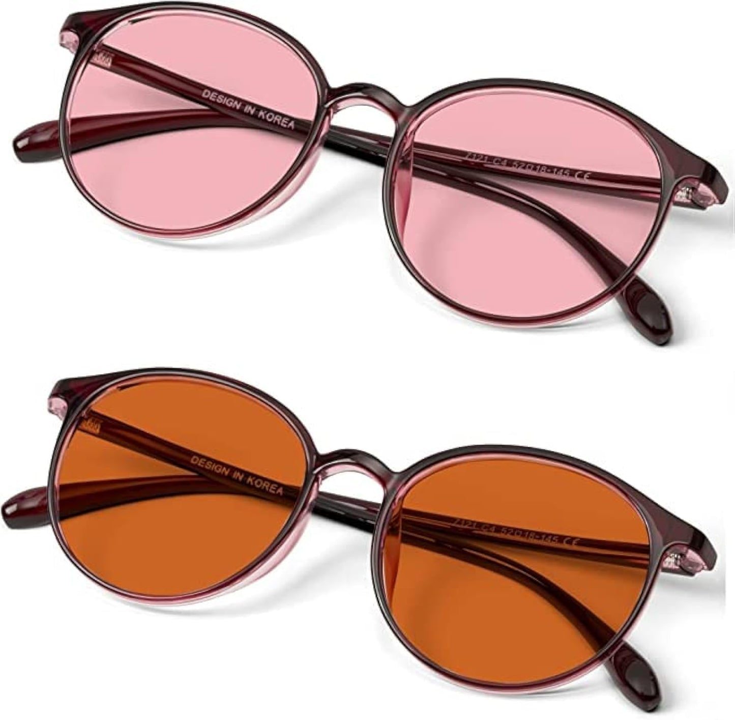 BRADDELL Indoor FL-41 Rose & Outdoor FL-60 Brown Tinted Glasses