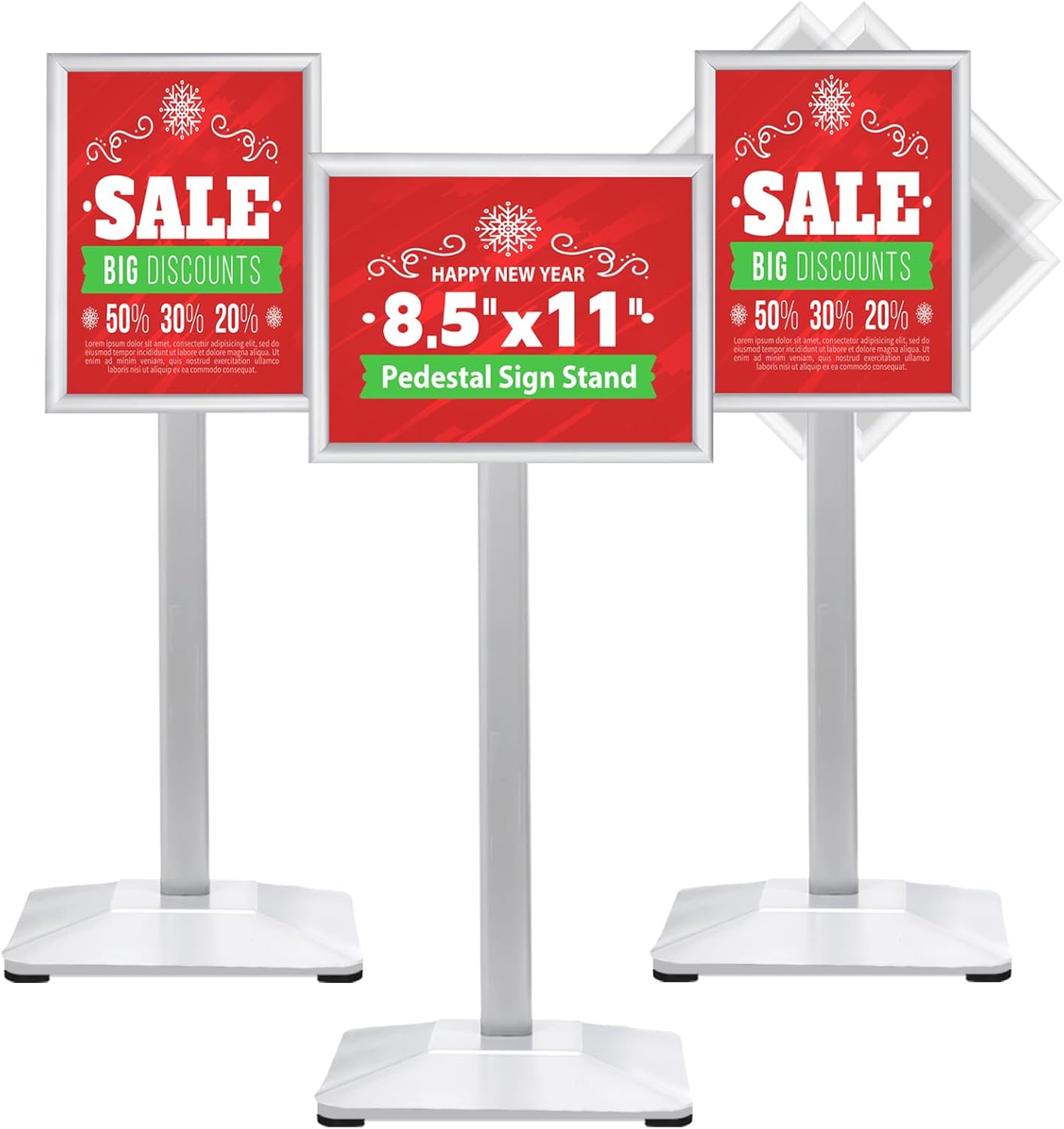 Adjustable Pedestal Sign Holder Stand for Indoor Outdoor Use