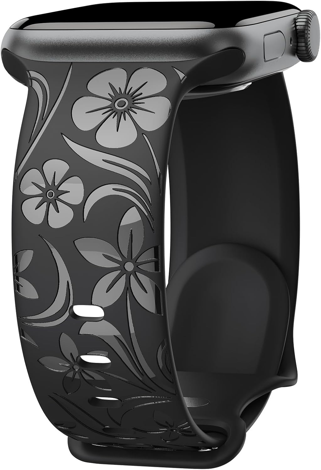 Designer Floral Silicone Apple Watch Band