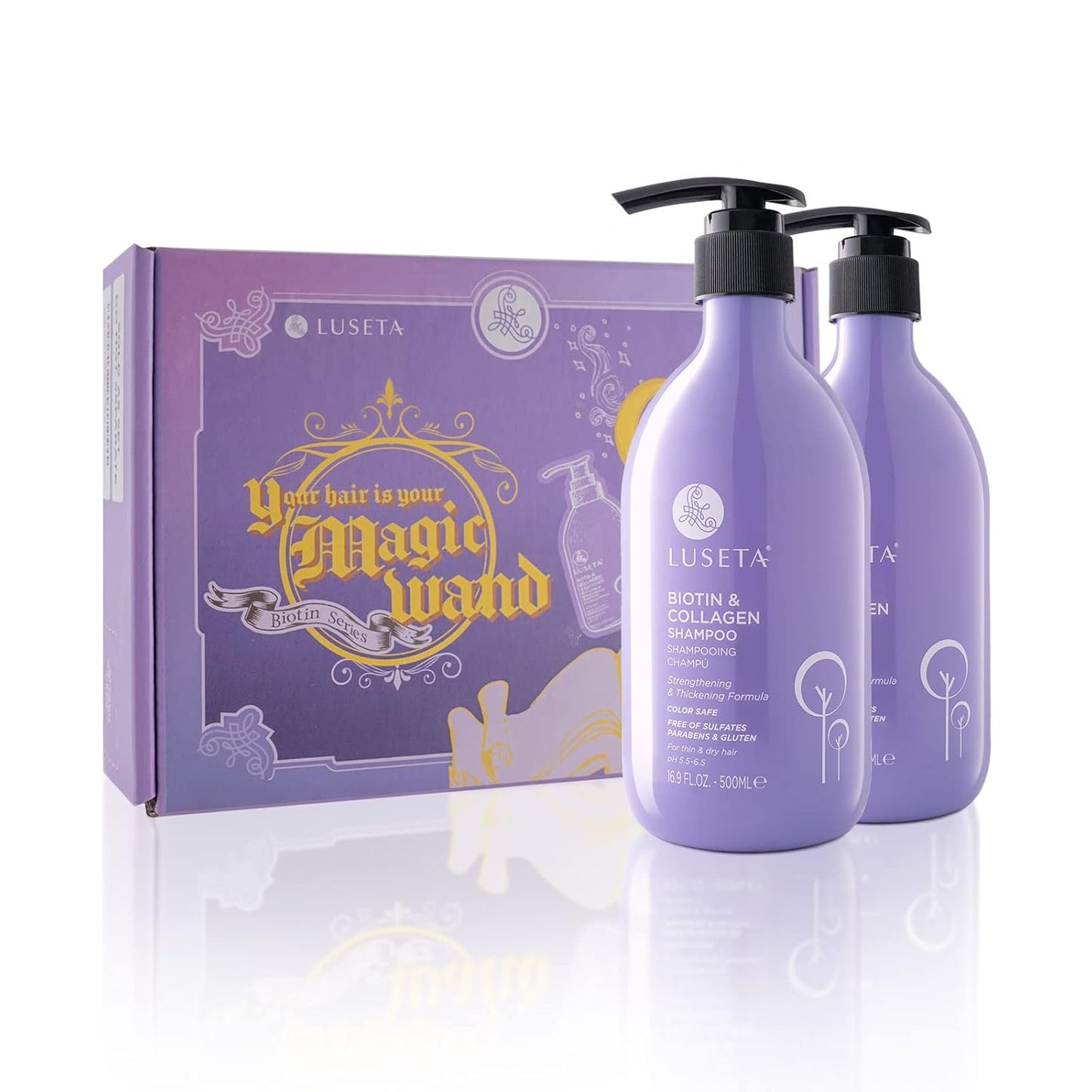 Biotin & Collagen Shampoo Conditioner Set for Thicker Hair
