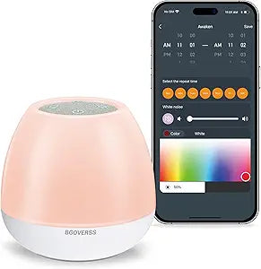 Baby Sound Machine with Night Light for Soothing Sleep