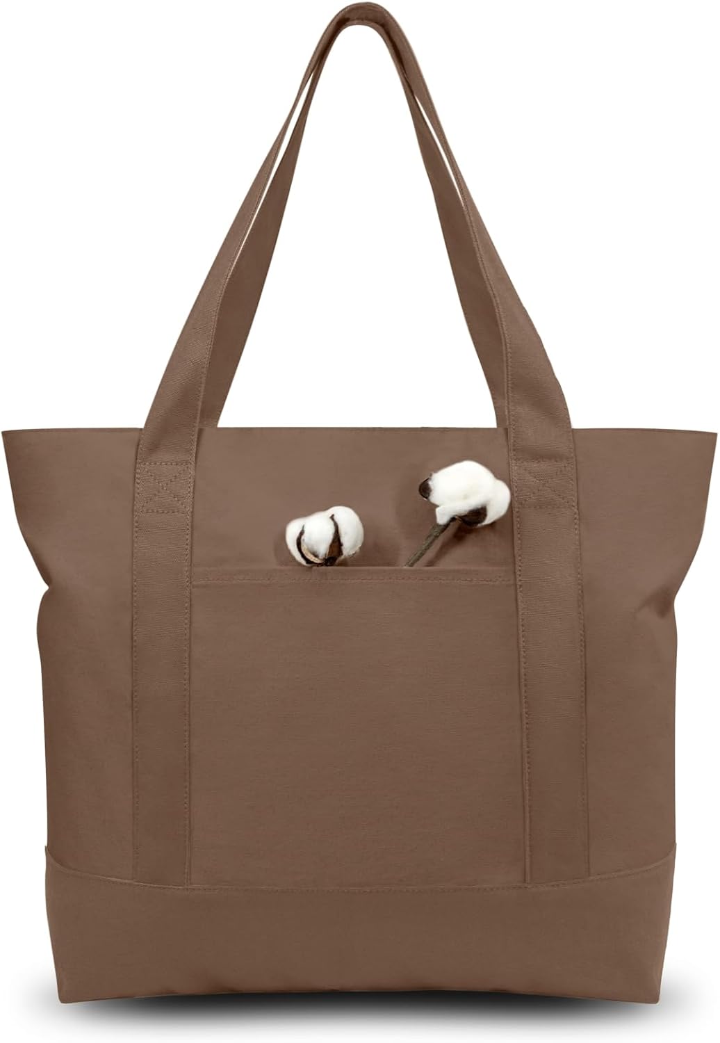 TOPDesign 3-Pack Canvas Tote Bags for Grocery and Daily Use