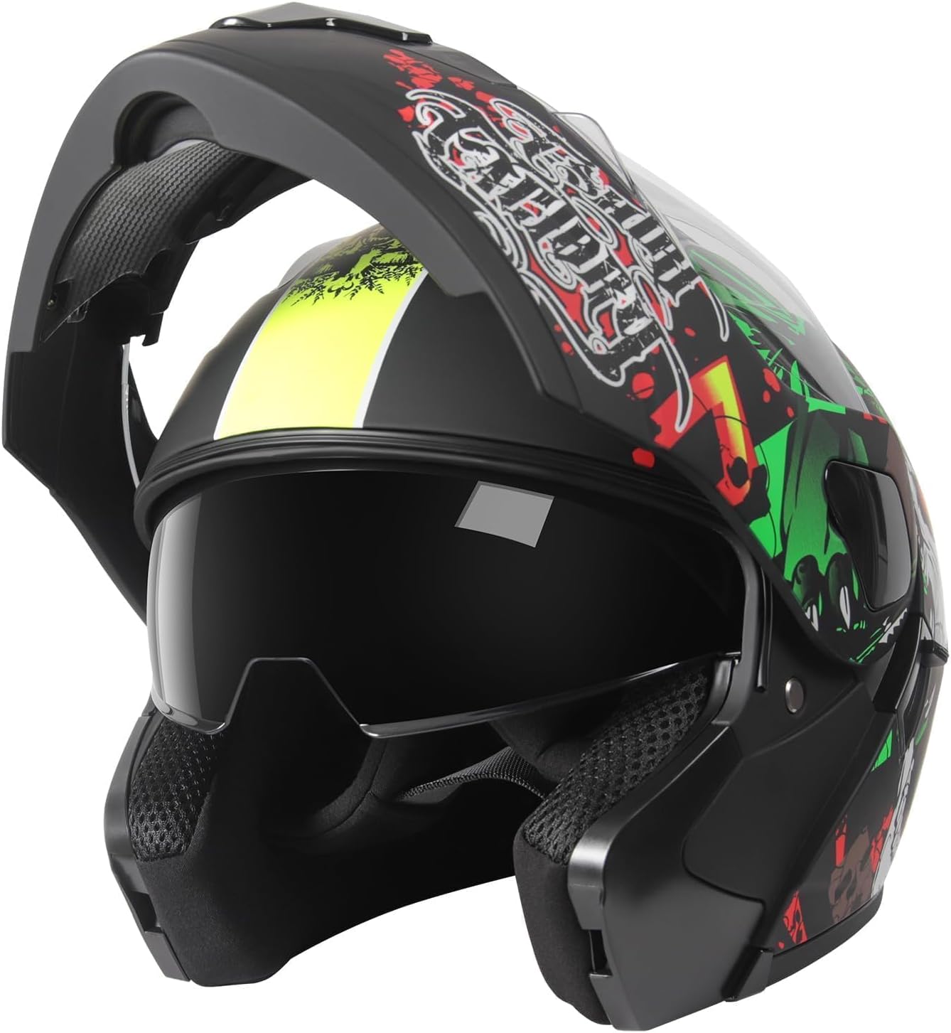 DOT Approved Full Face Modular Flip-Up Motorcycle Helmet for Safety