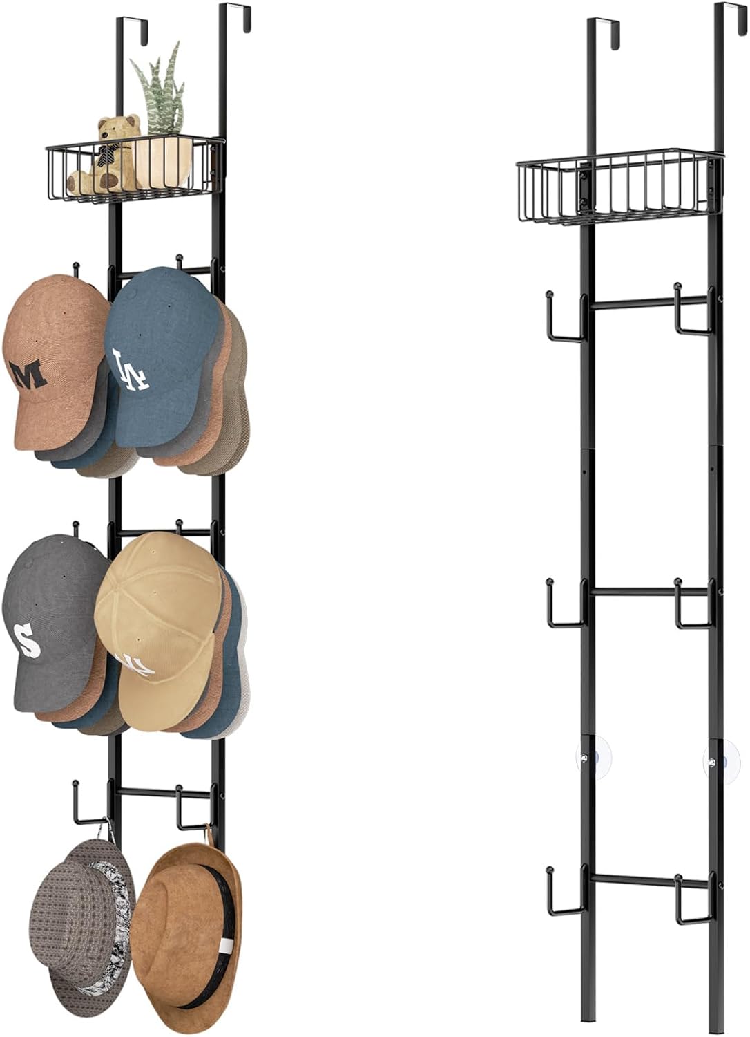 HapiRm Over Door Hat Rack - Stylish Storage for 32 Caps
