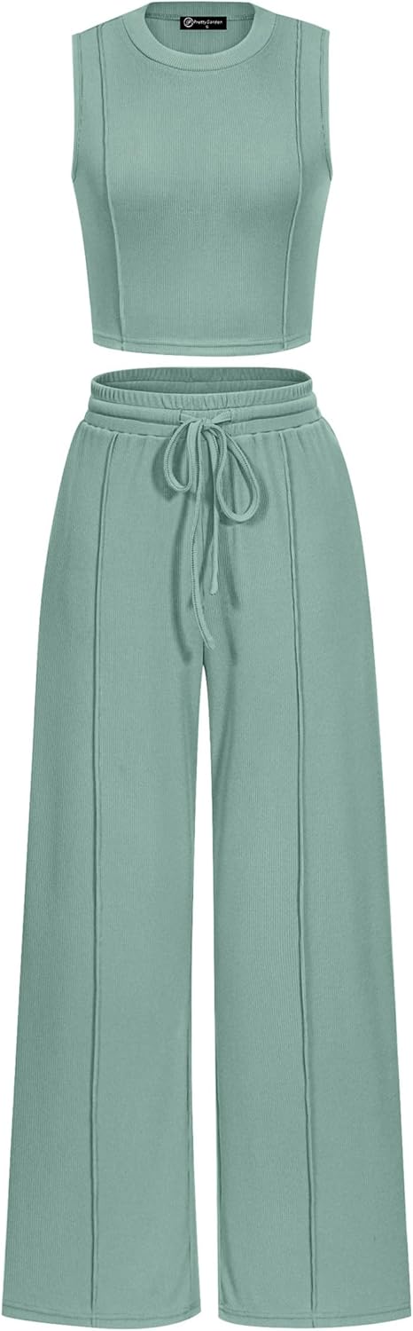 PRETTYGARDEN Women's Summer 2 Piece Loungewear Set for Comfort