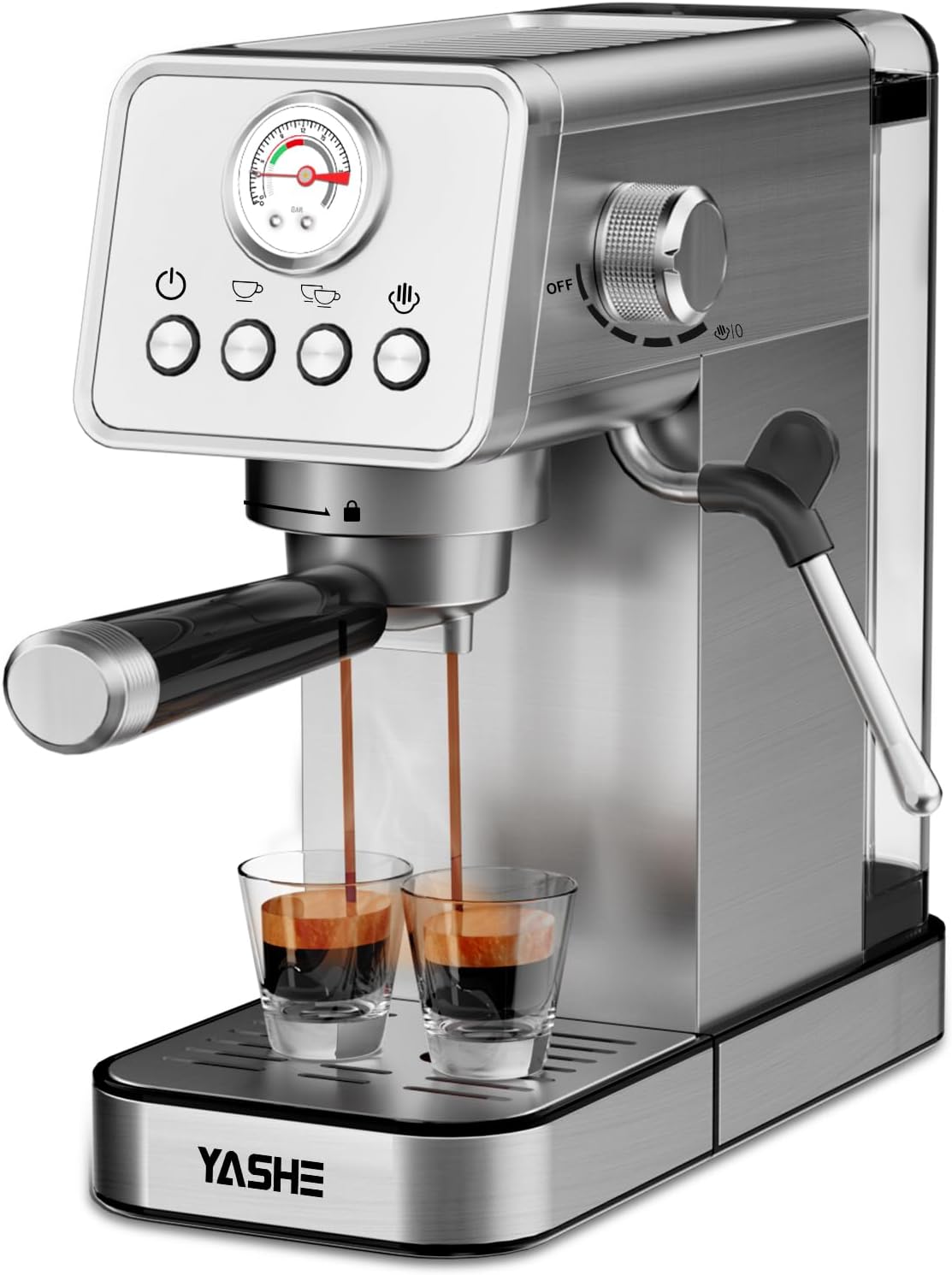 YASHE 20 Bar Espresso Maker with Milk Frother