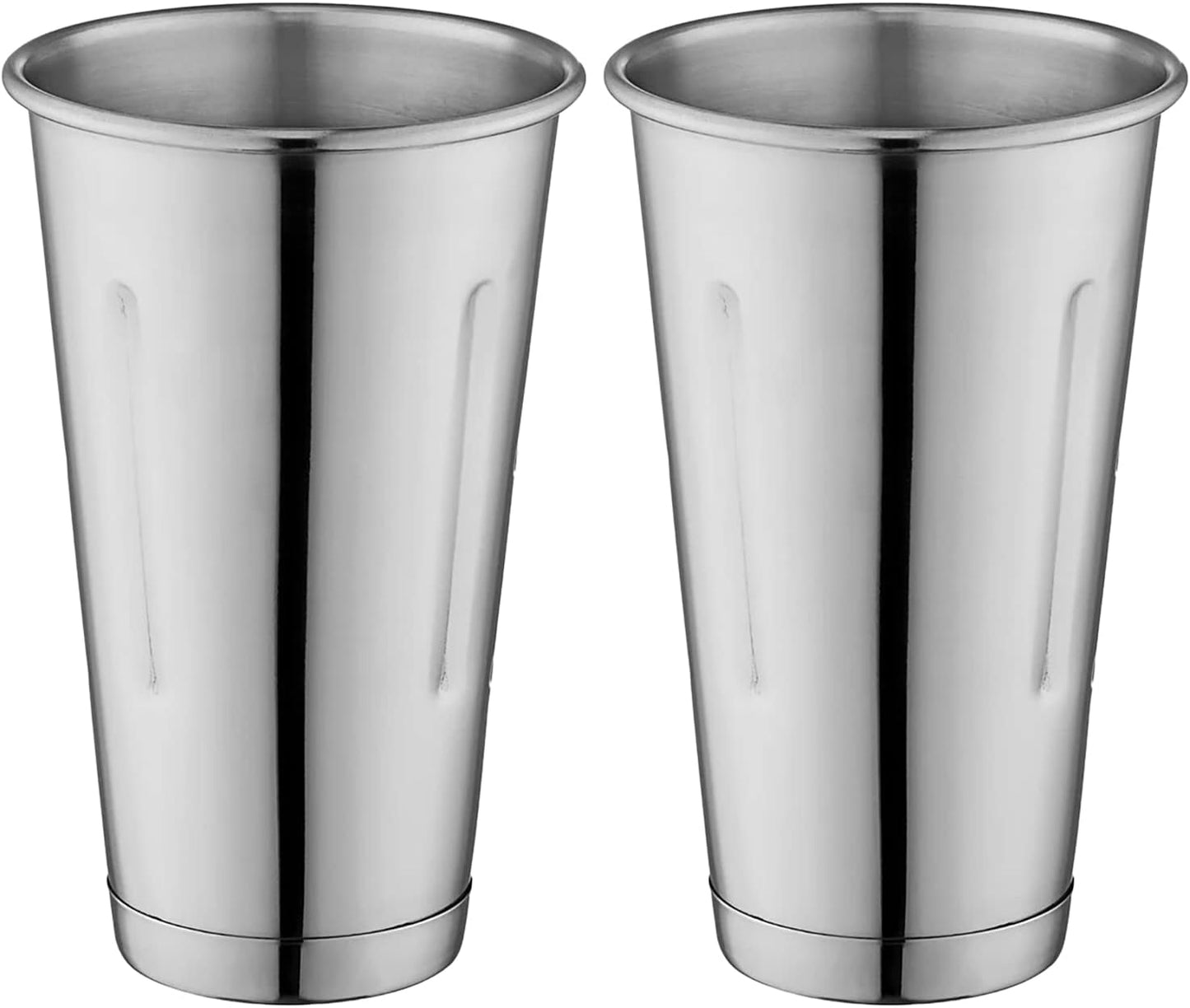 Set of 2 Stainless Steel Milkshake Cups - 30 oz