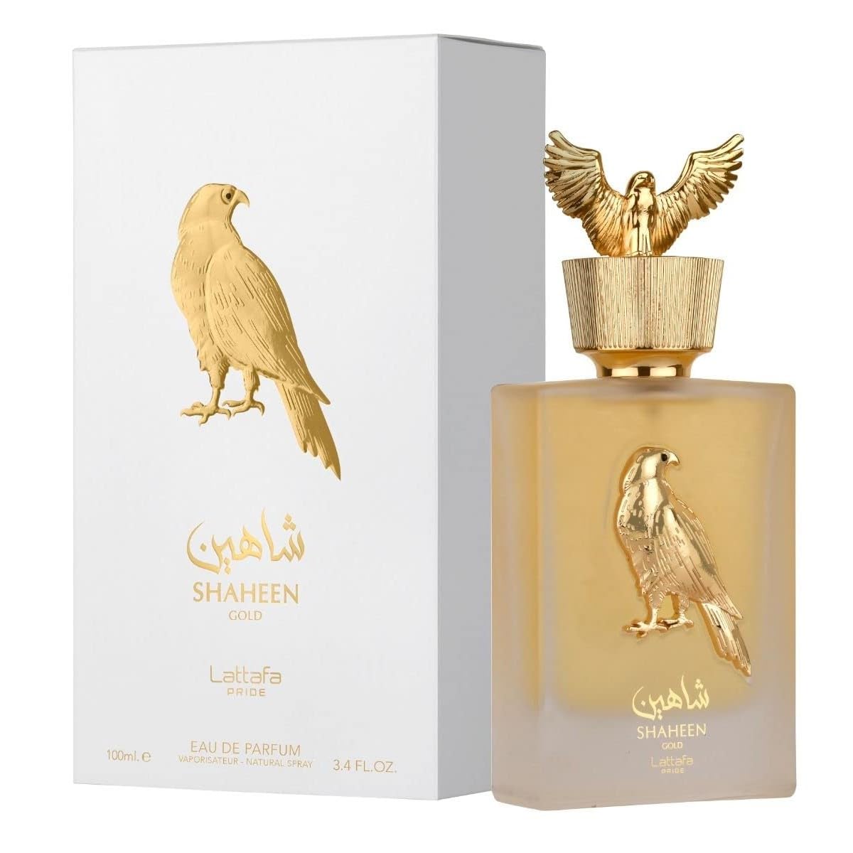 Lattafa Shaheen Gold Unisex Eau de Parfum Spray - 3.4 Ounce