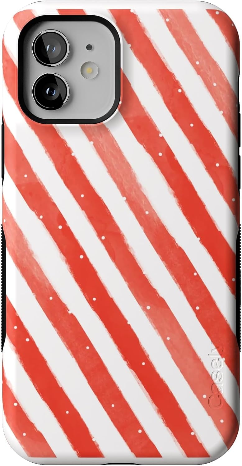 Casely iPhone 12/12 Pro Case - Candy Cane Lane Design